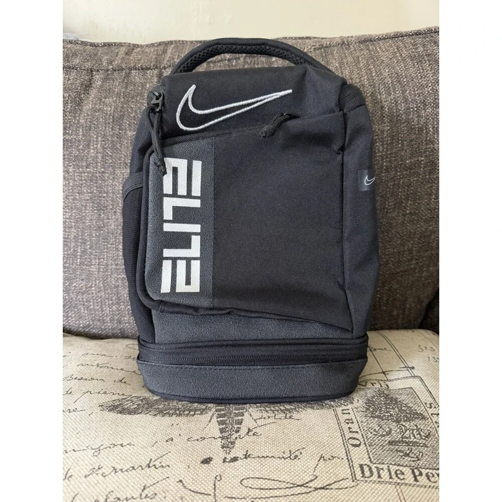 Nike Elite Fuel Pack Insulated Lunch Bag Black Basketball Sports Lunchbox
